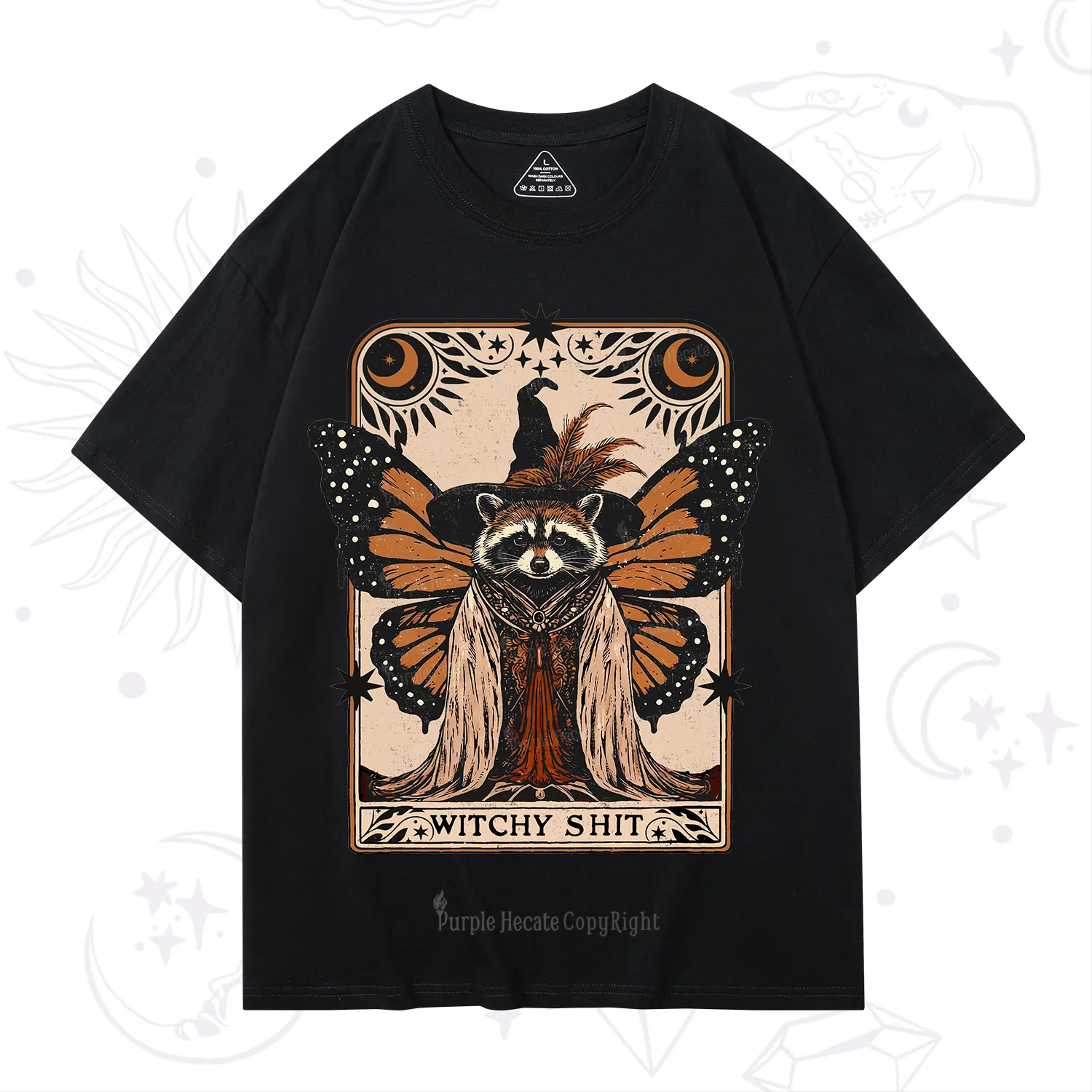 Purplehecate Witchy Shit Raccoon T-Shirt
