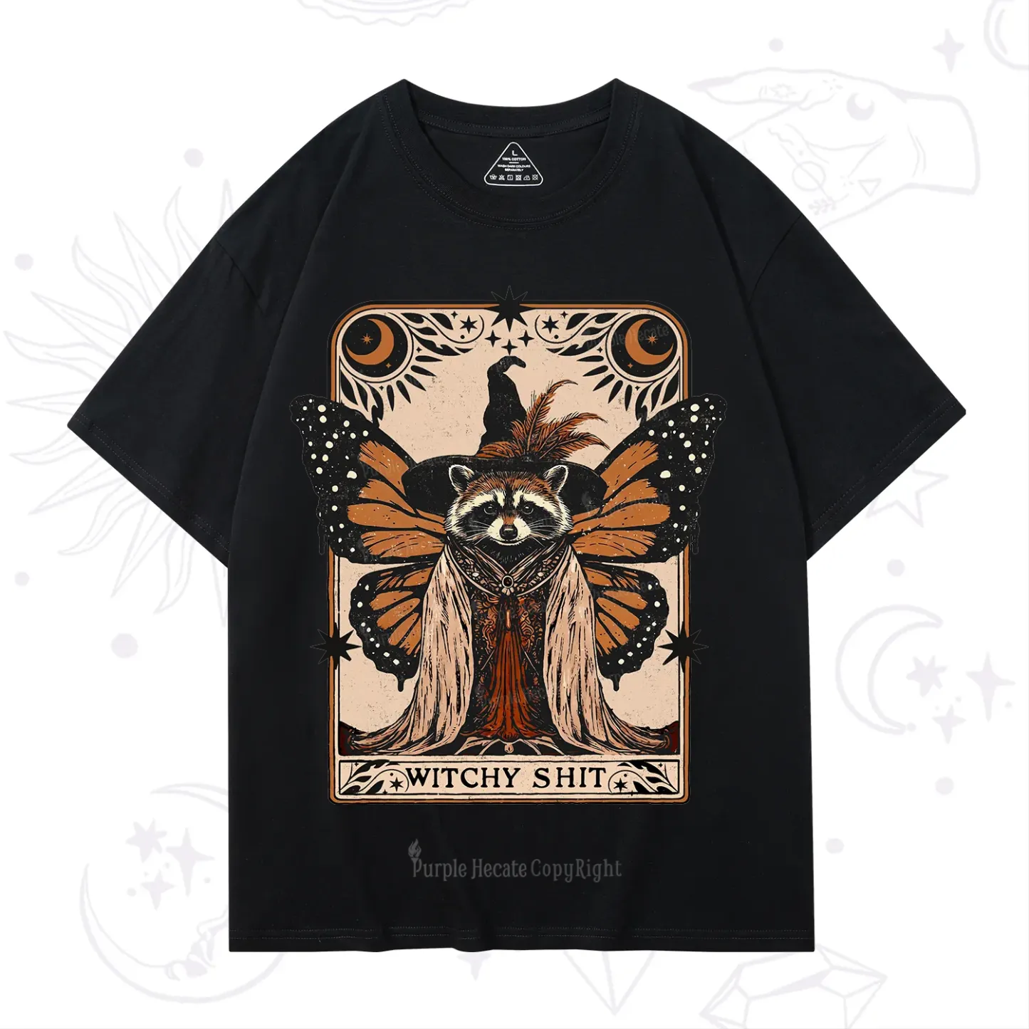 Purplehecate Witchy Shit Raccoon T-Shirt