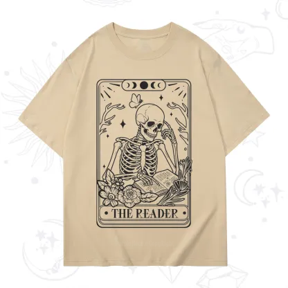 Purplehecate The Reader Tarot Skeleton T-Shirt