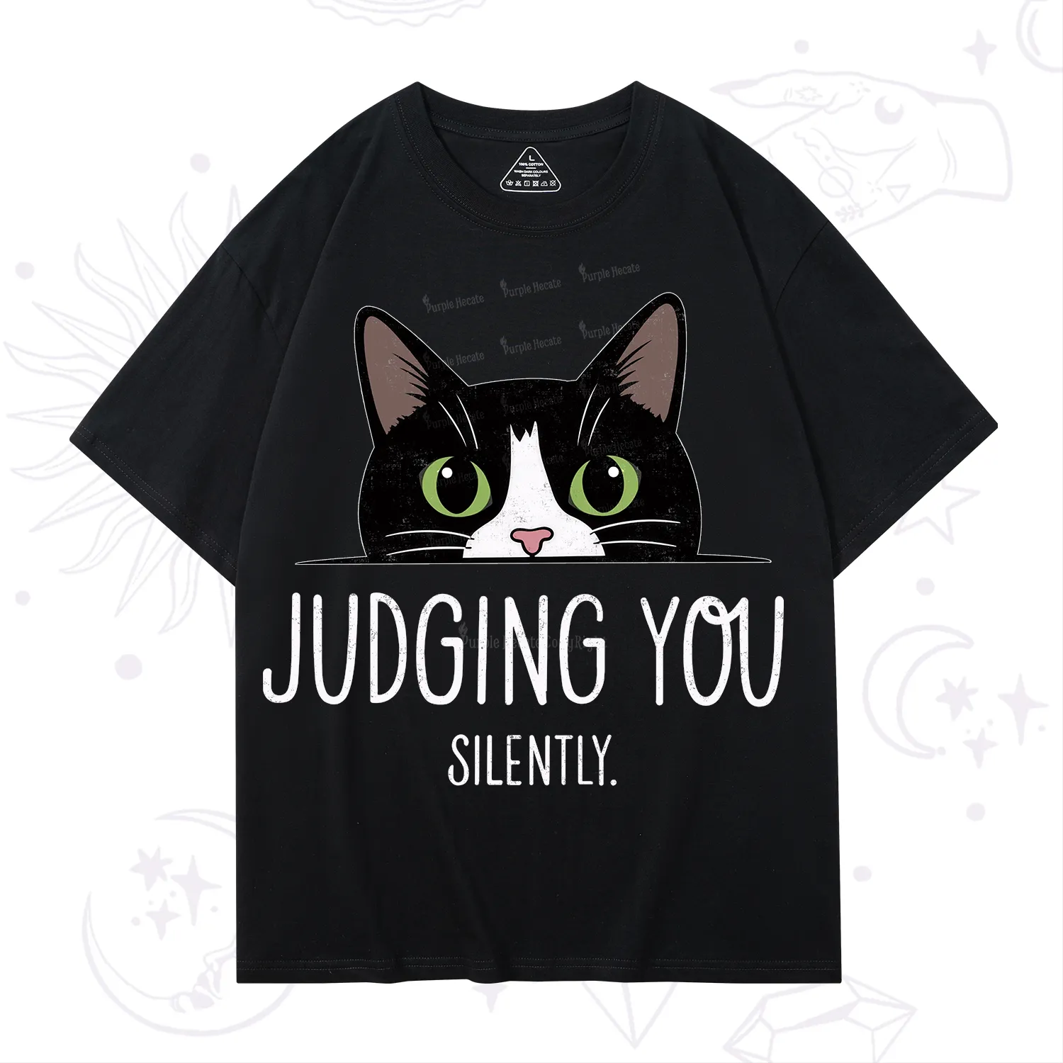 Purplehecate Cute Cat Judging You Silently T-Shirt