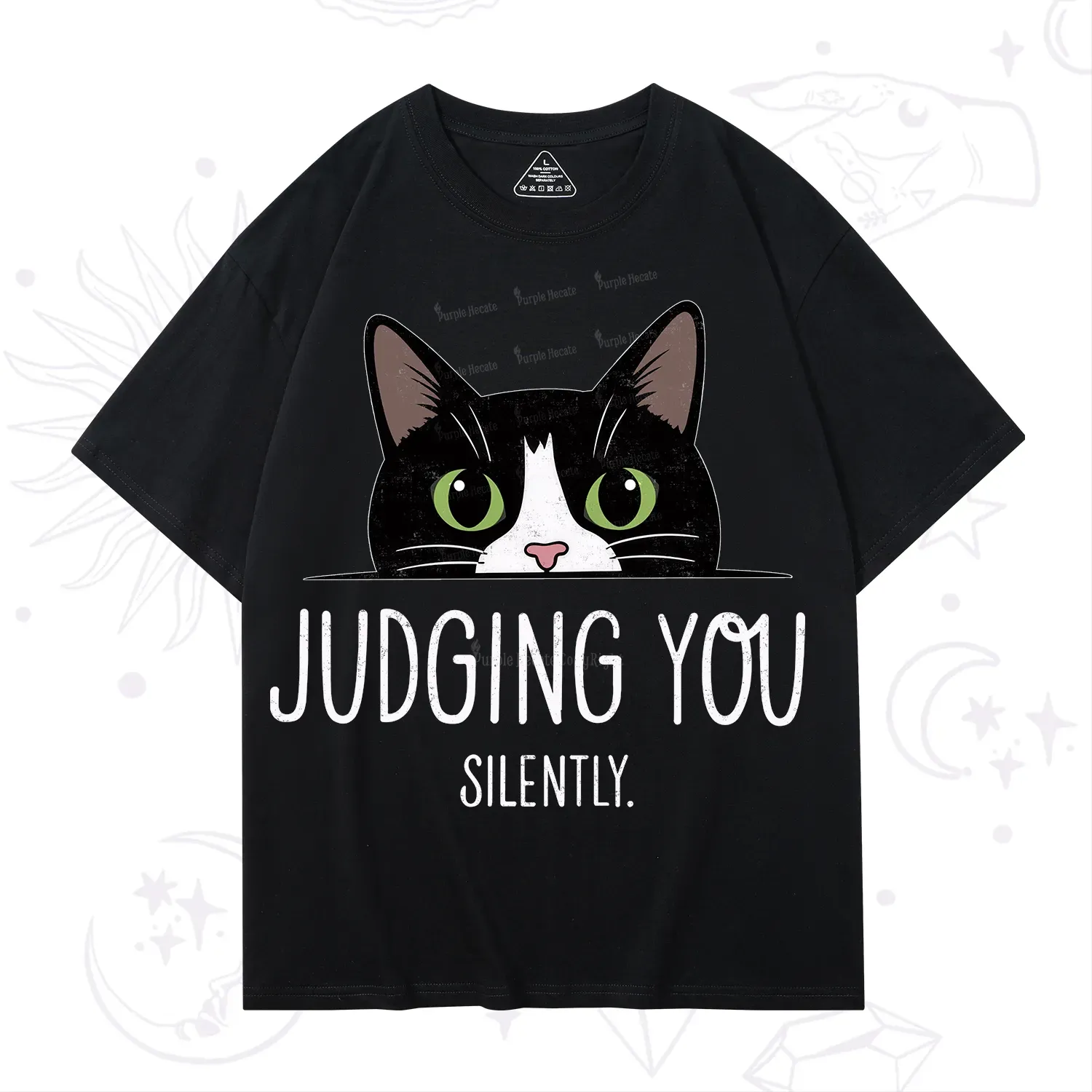 Purplehecate Cute Cat Judging You Silently T-Shirt