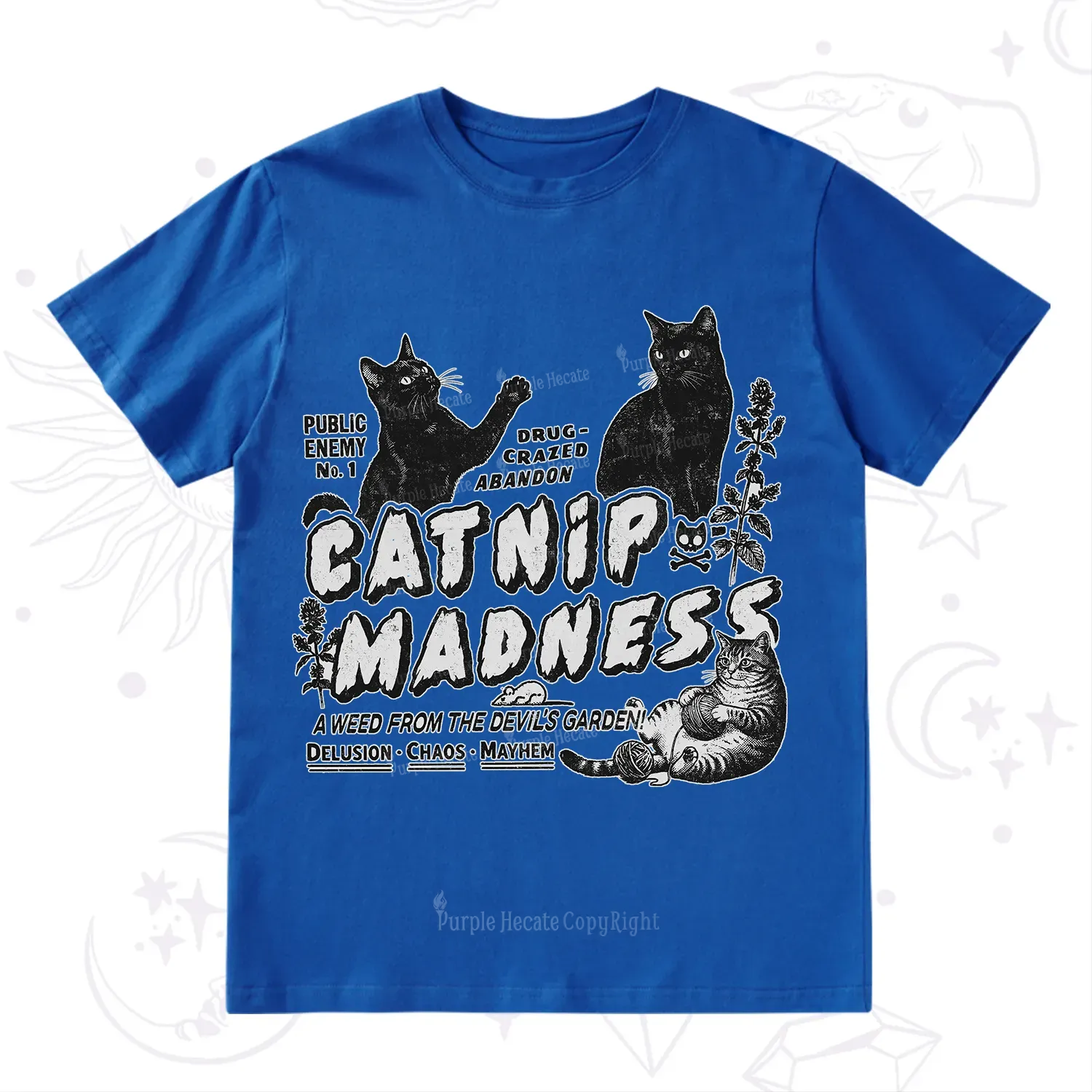 Purplehecate Catnip?Madness Cute?Cat T-Shirt