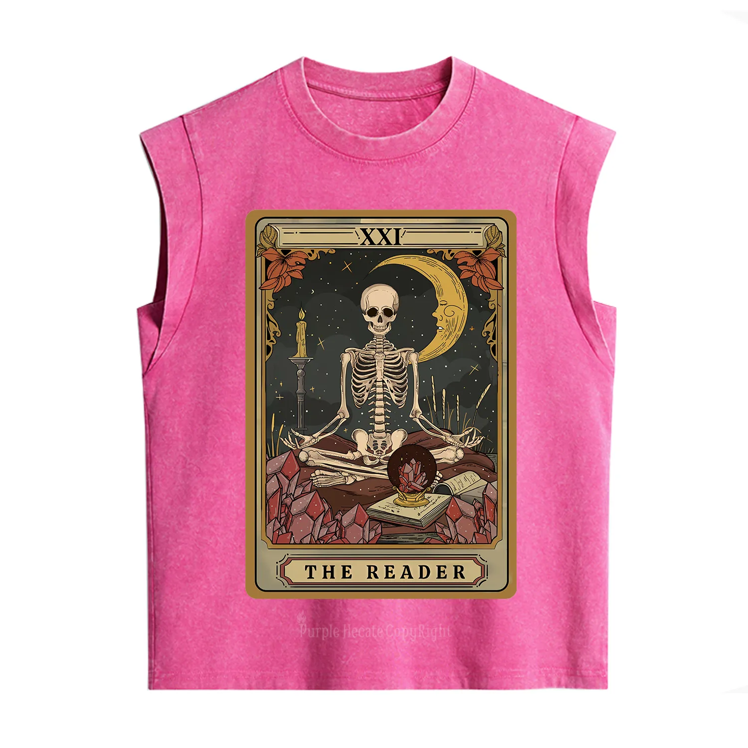 Purplehecate The Reader Tarot Vintage Washed Tank