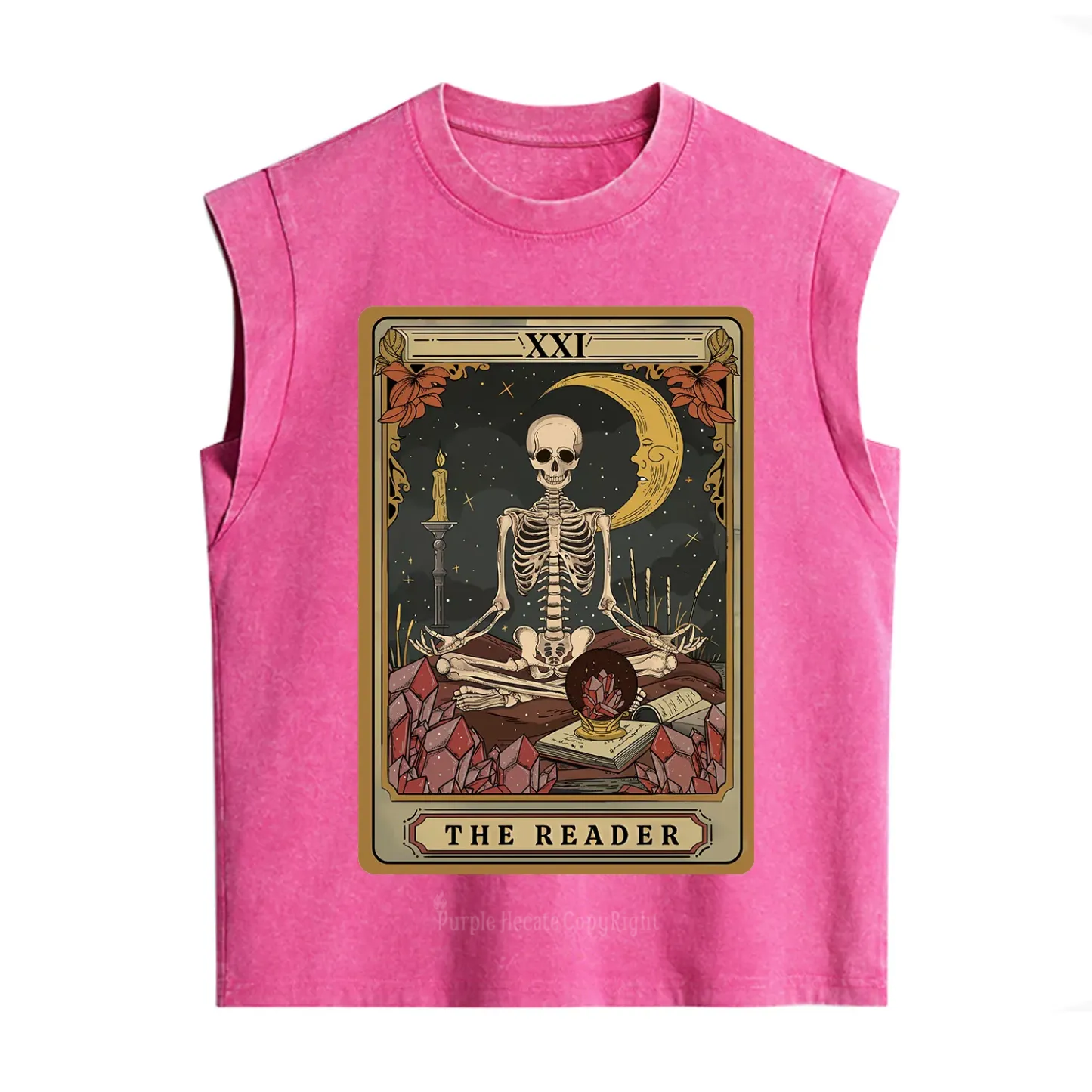 Purplehecate The Reader Tarot Vintage Washed Tank
