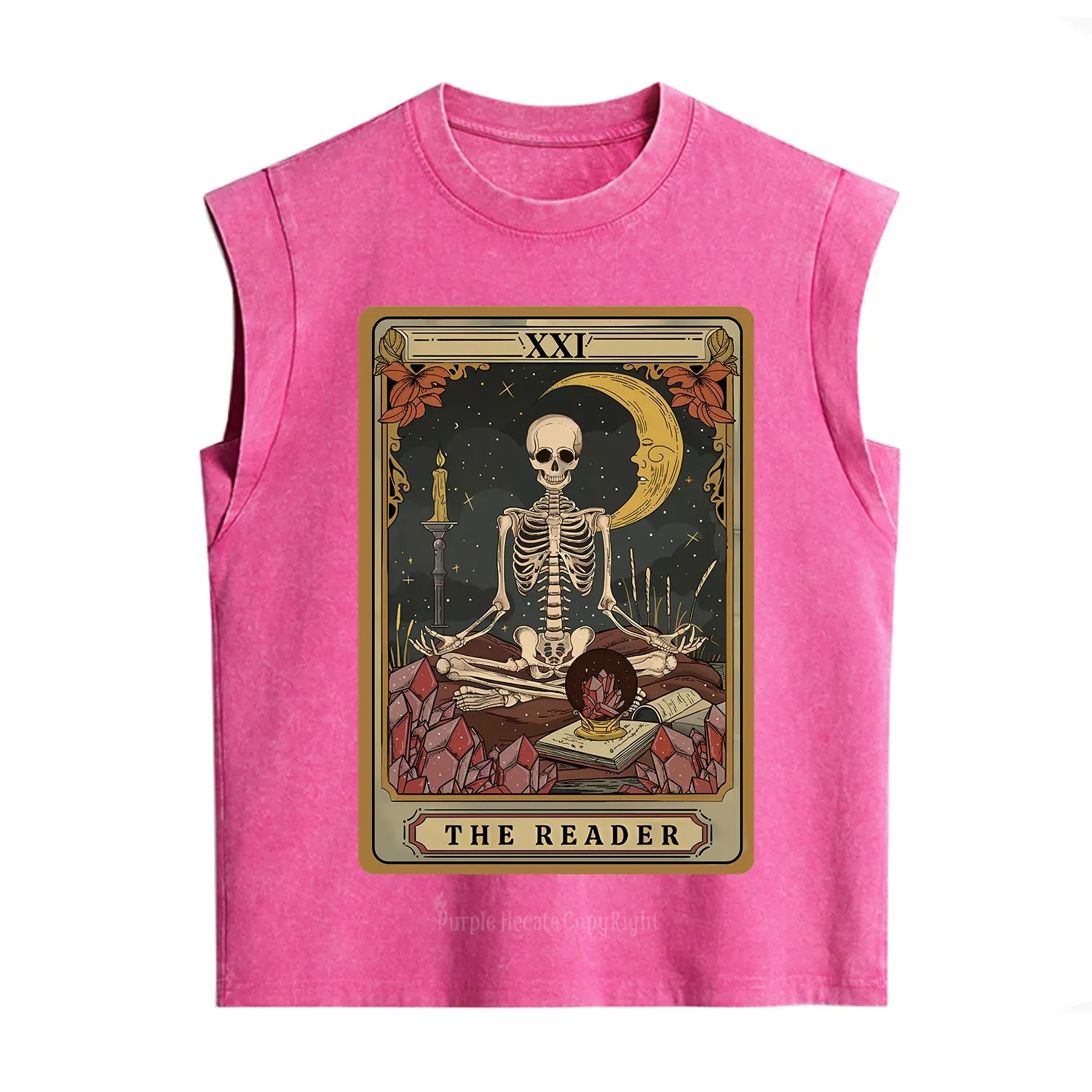 Purplehecate The Reader Tarot Vintage Washed Tank