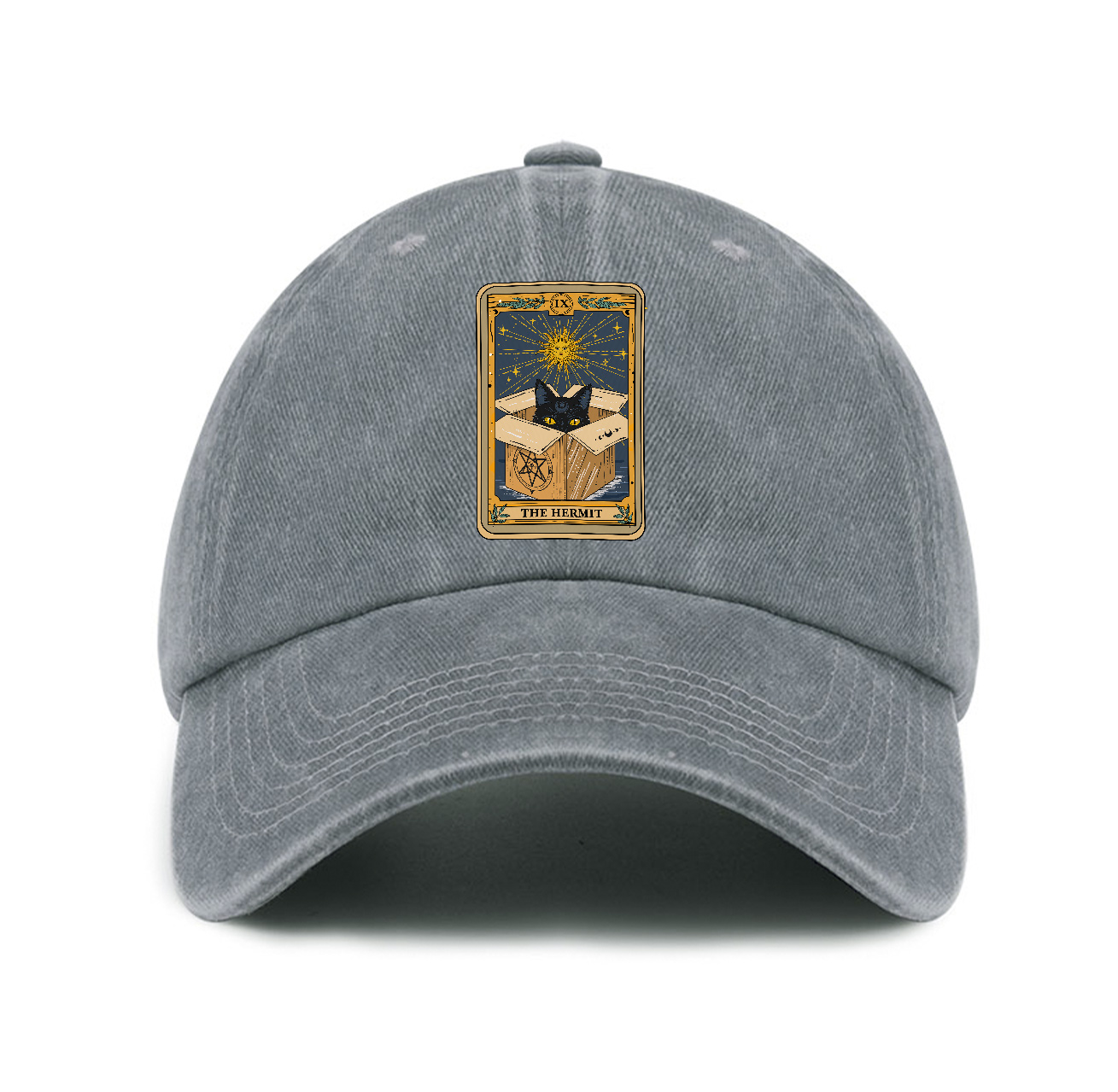 Purplehecate The Hermit Cat Tarot Card Baseball Cap