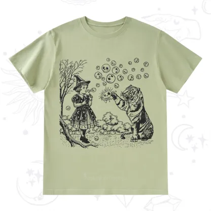 Purplehecate Girl and Tiger T-Shirt