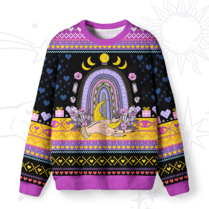 Purplehecate Magic Rainbow Ugly Valentine Sweatshirt