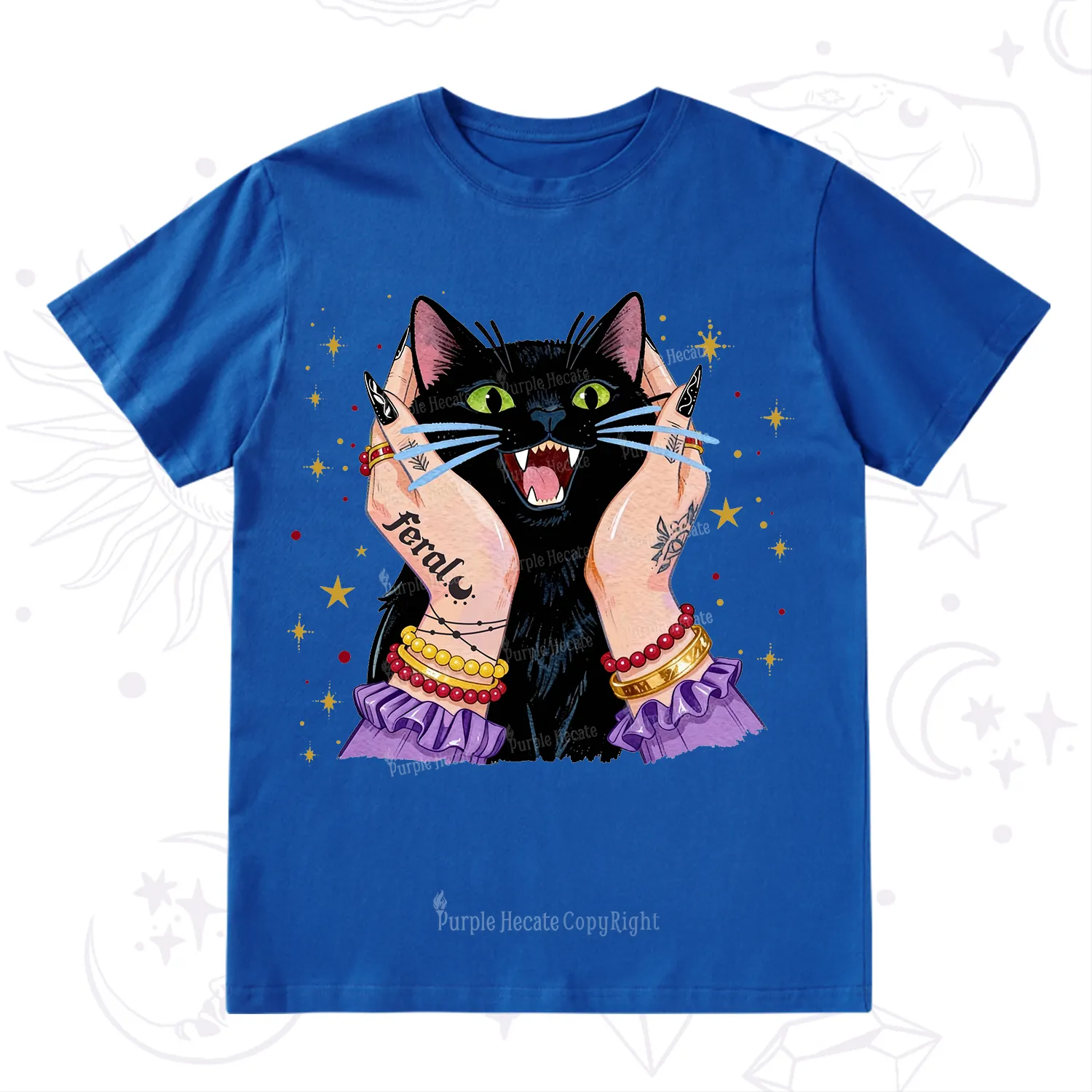 Purplehecate Feral Cat Magic T-Shirt