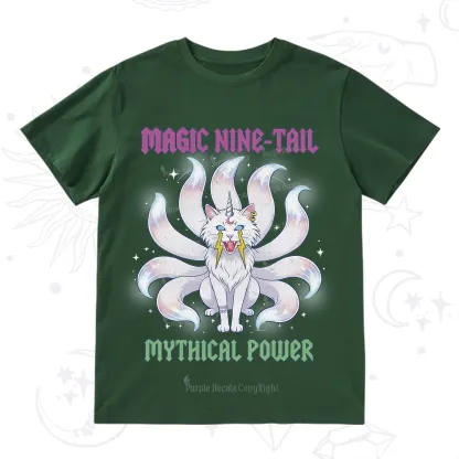 Purplehecate Magic Nine Tail Cat T-Shirt