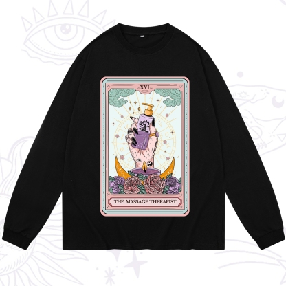 Purplehecate The Massage Therapist Tarot Card Long Sleeve T-Shirt