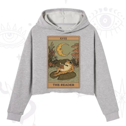 Purplehecate The Reader Frog Tarot Crop Hoodie