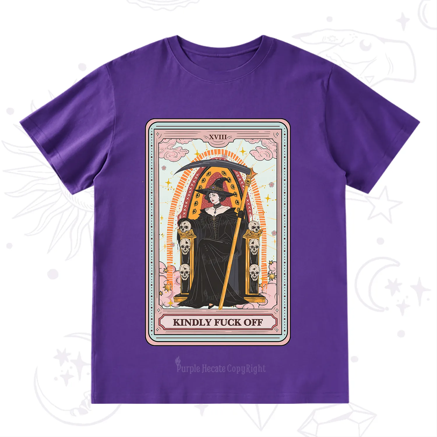 Purplehecate The Kindly Fuck Off Tarot T-Shirt