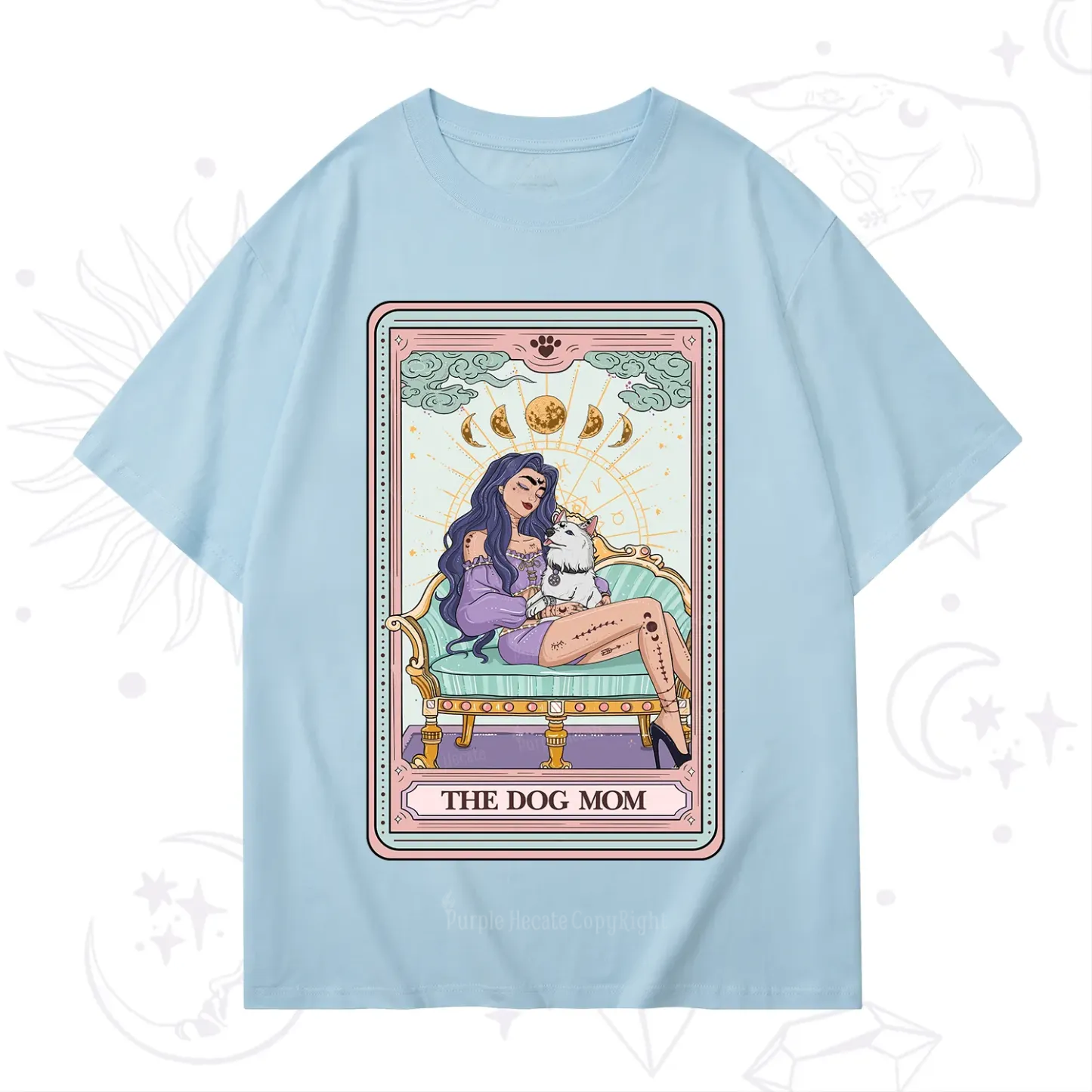 Purplehecate The Dog Mom Tarot Card T-Shirt