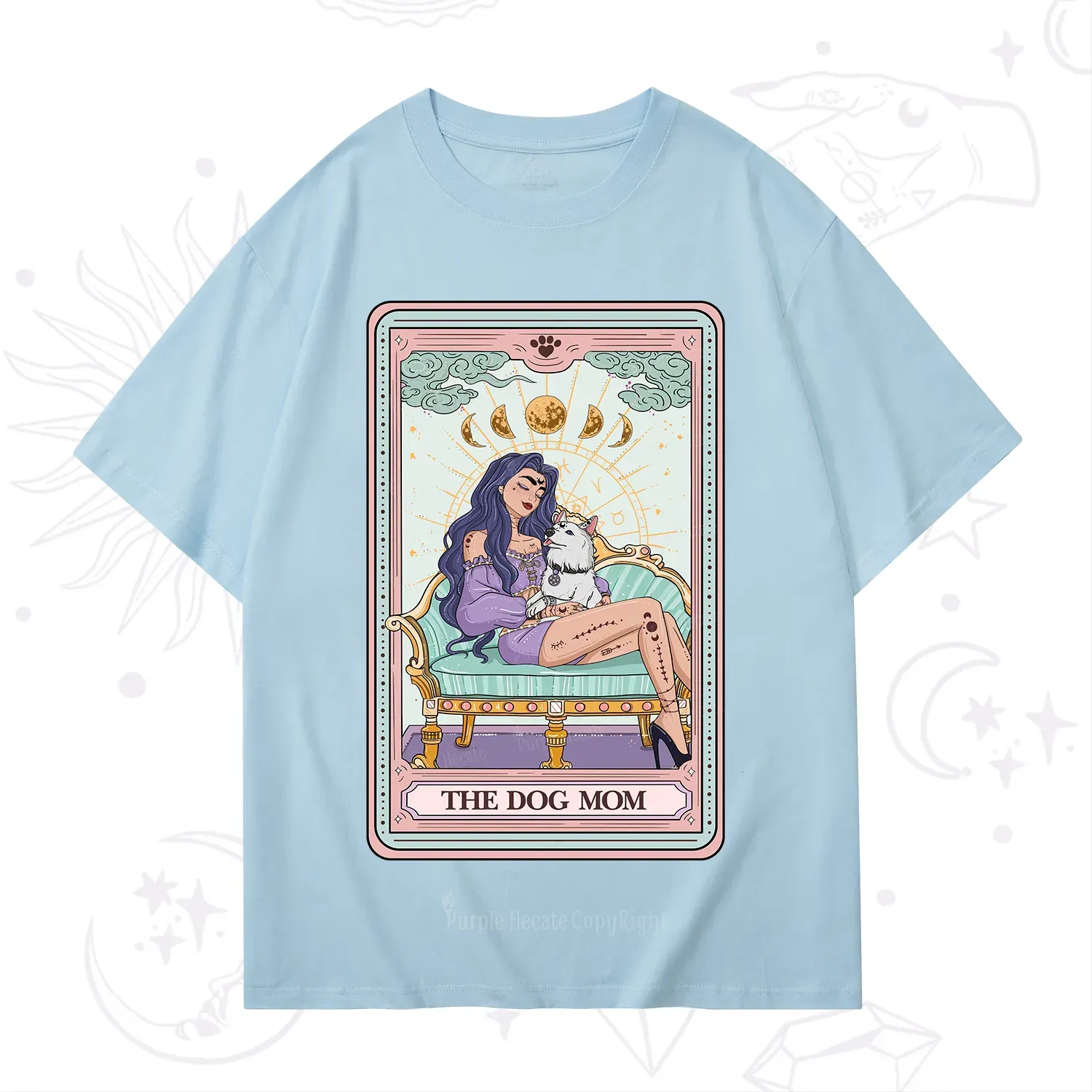 Purplehecate The Dog Mom Tarot Card T-Shirt