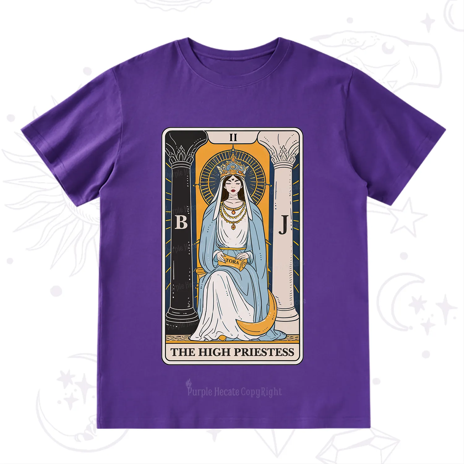 Purplehecate The High Priestess Tarot Card T-Shirt