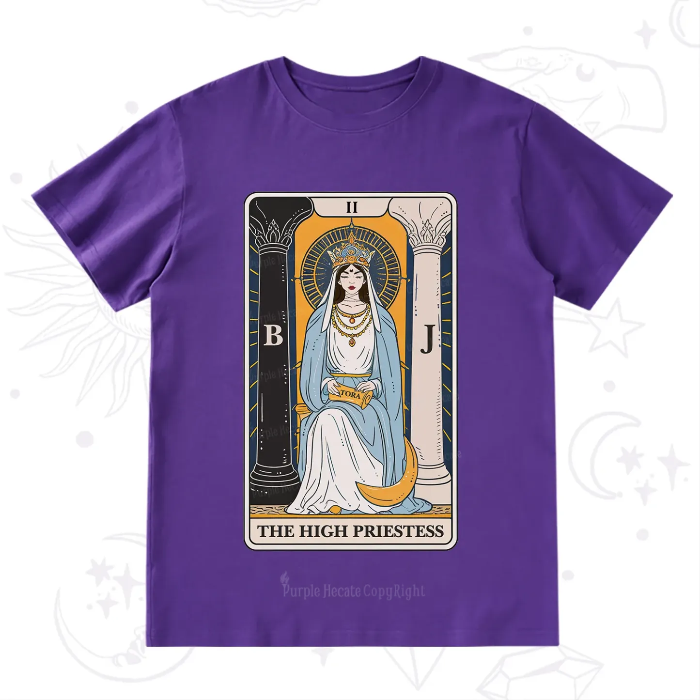 Purplehecate The High Priestess Tarot Card T-Shirt