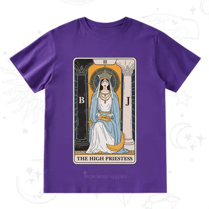 Purplehecate The High Priestess Tarot Card T-Shirt