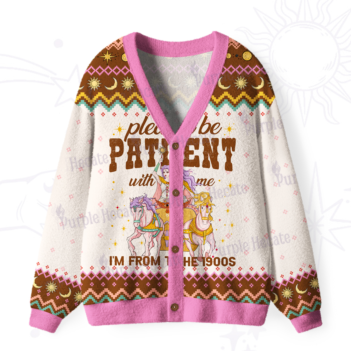 Purplehecate Please Be Patient With Me I'm From The 1900s Ugly Cardigan Sweaters