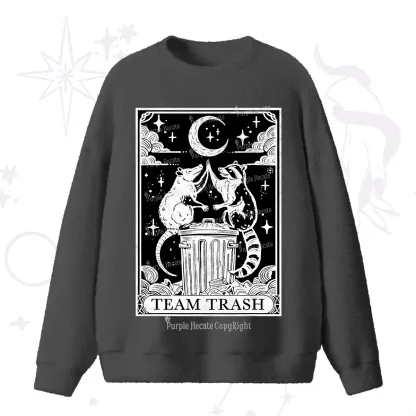 Purplehecate The Team Trash Tarot Fuzzy Ugly Sweater