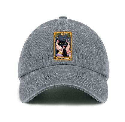 Purplehecate The Lovers Tarot Feral Cat Baseball Cap