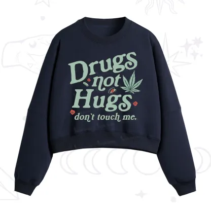 Purplehecate Sarcastic Weed Fleece Cropped Sweatshirt
