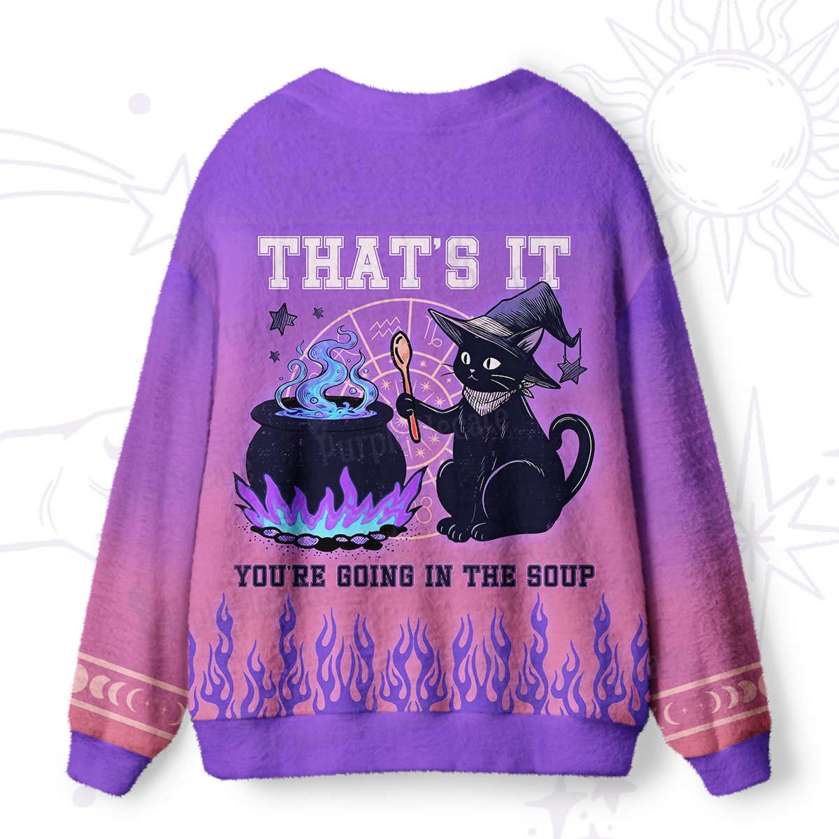 Purplehecate That's It You're Going In The Soup Ugly Cardigan Sweaters