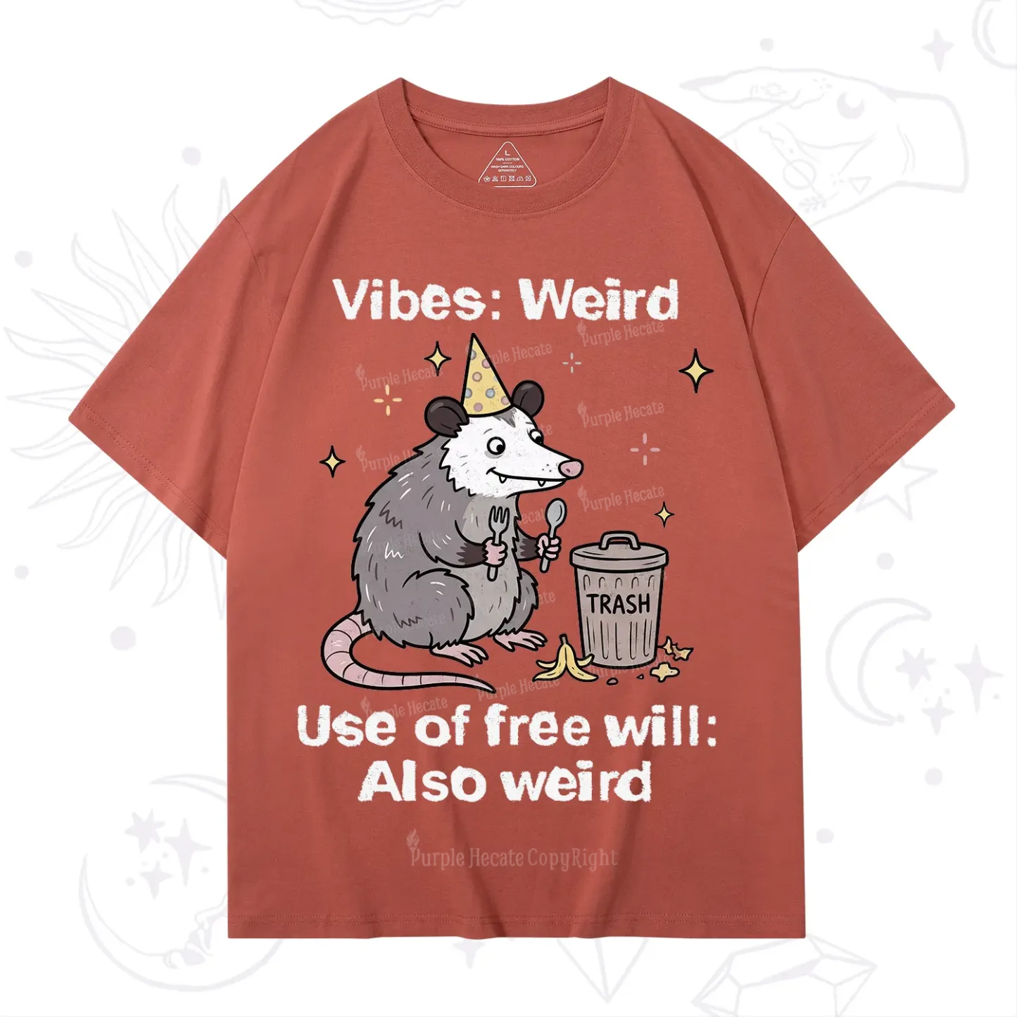 Purplehecate Weird Vibes Only Opossum T-Shirt