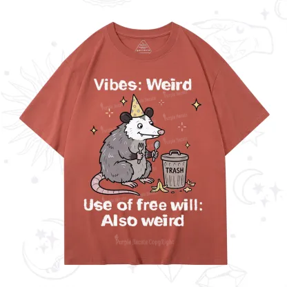 Purplehecate Weird Vibes Only Opossum T-Shirt