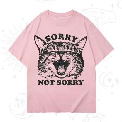 Purplehecate Sorry Not Sorry Funny Cat T-Shirt