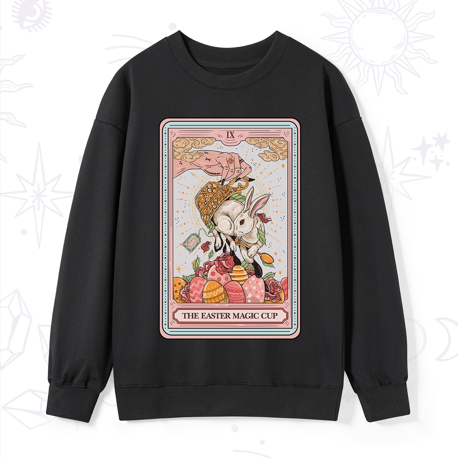 Purplehecate The Easter Magic Cup Tarot Sweatshirt