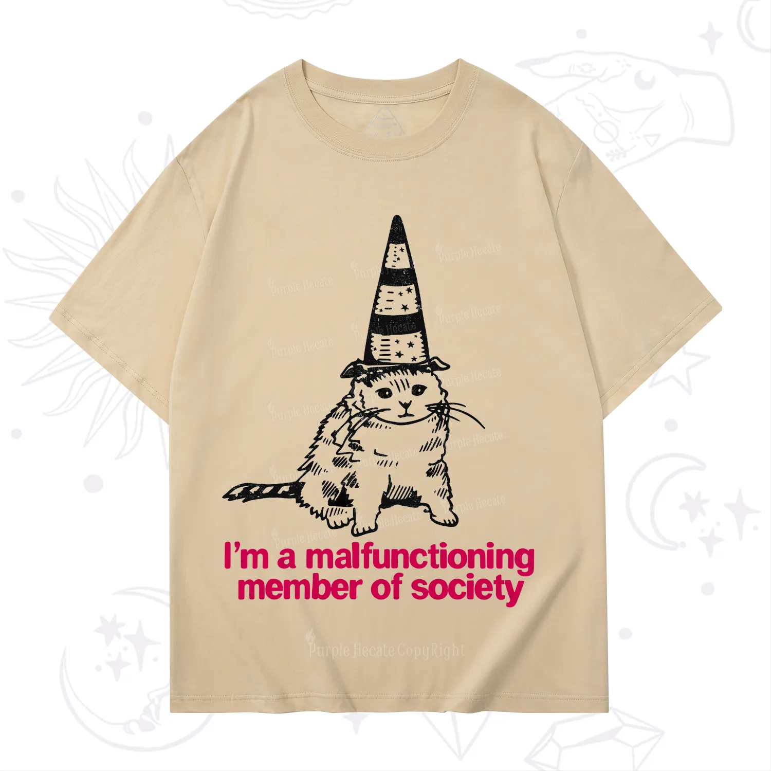 Purplehecate Social Anxiety Cat T-Shirt