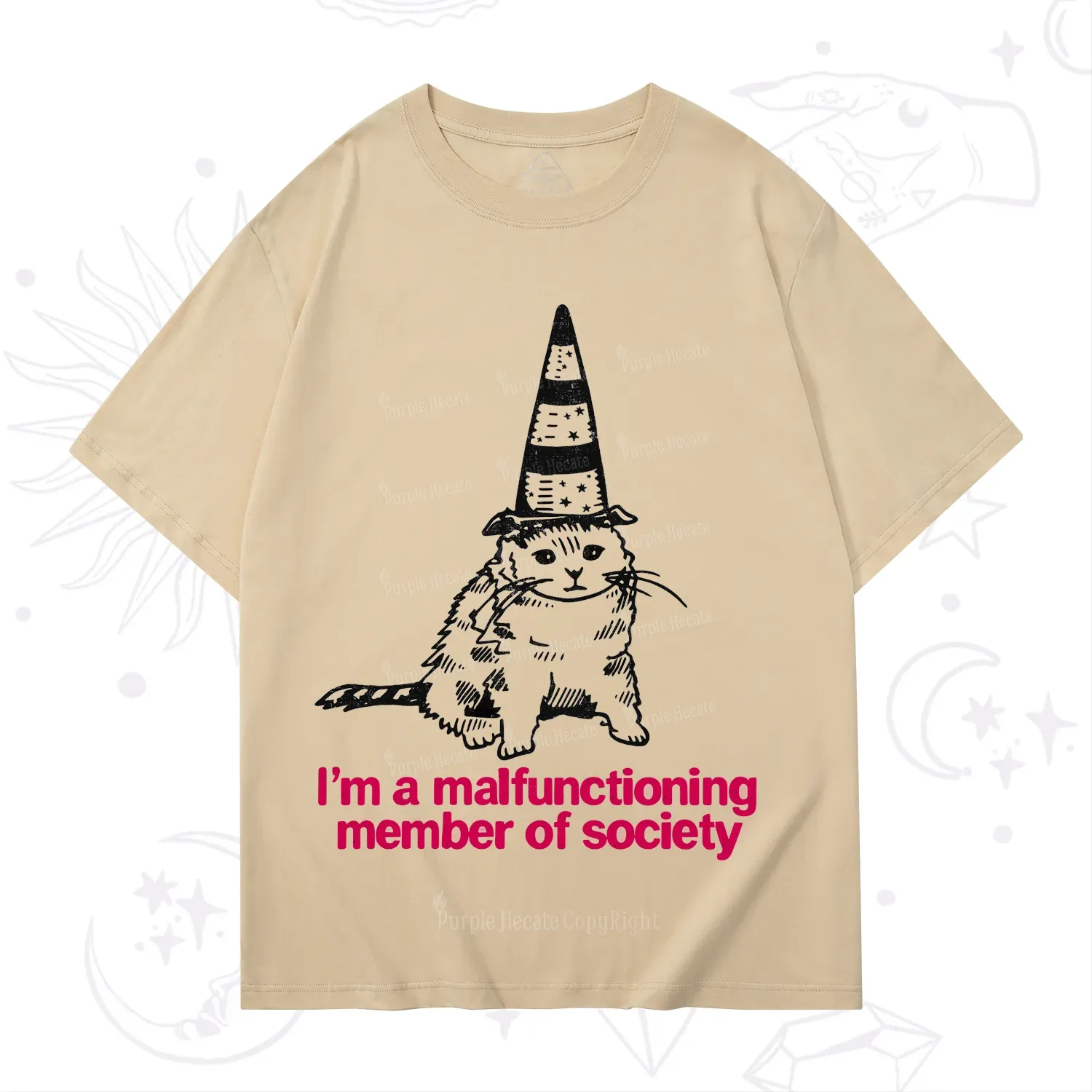 Purplehecate Social Anxiety Cat T-Shirt