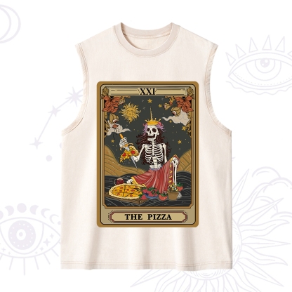 Purplehecate The Pizza Tarot Card Washed Tank