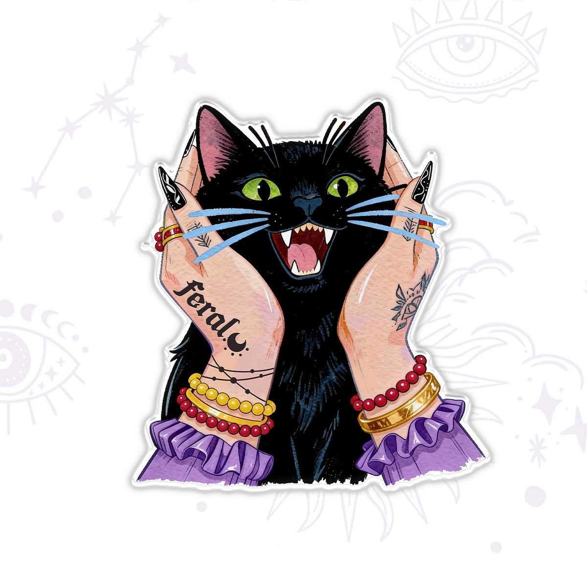 Purplehecate Feral Cat Magic Magnet
