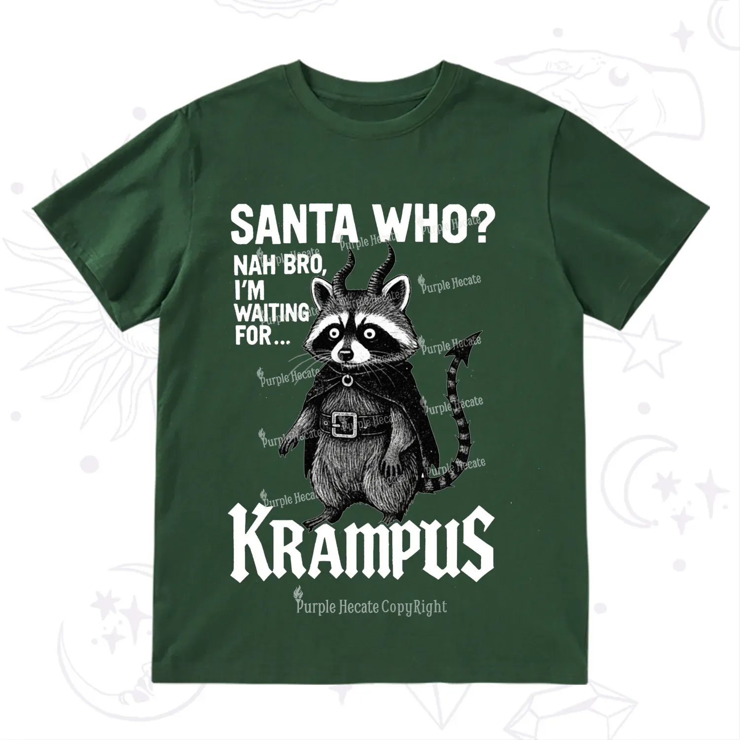 Purplehecate Santa Who? Nah Bro I'm Waiting for Krampus Christmas T-Shirt