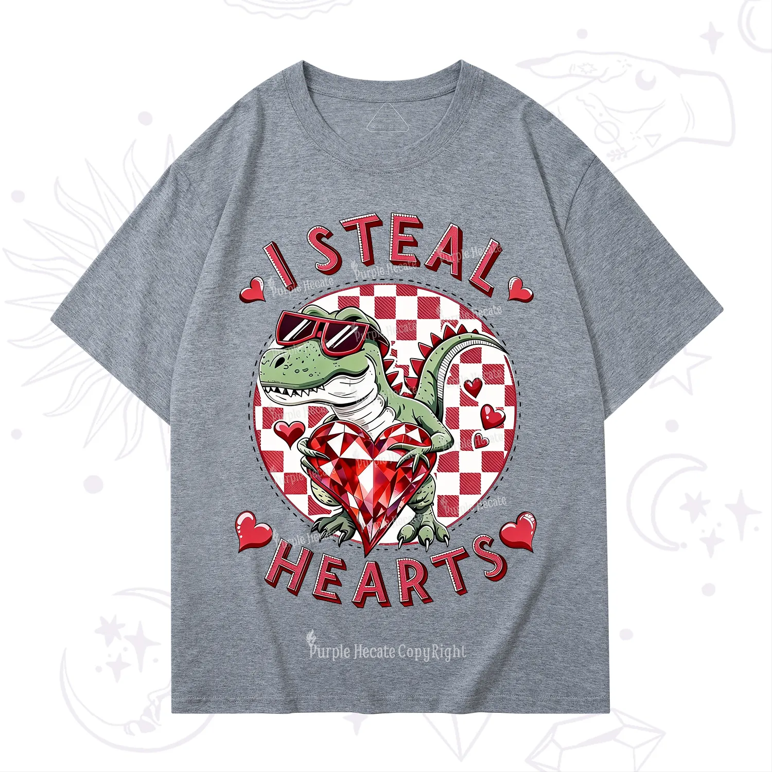 Purplehecate I Steal Hearts Valentine T-Shirt