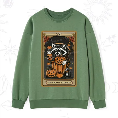 Purplehecate The Spooky Raccoon Tarot Halloween Sweatshirt
