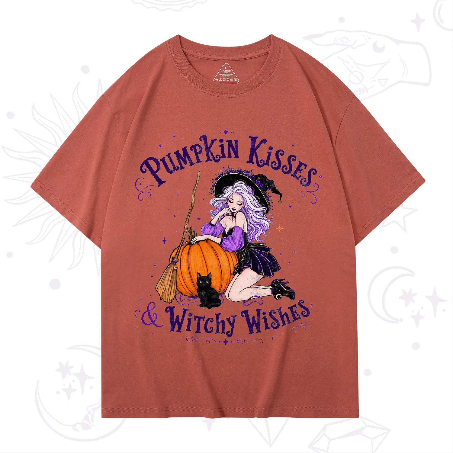 Purplehecate Pumpkin Kisses & Witchy Wishes T-Shirt