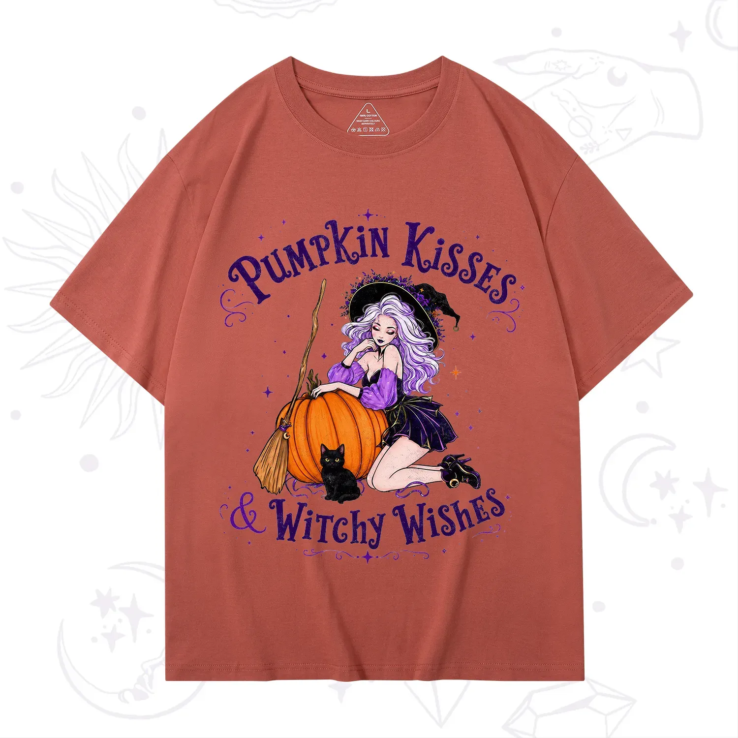 Purplehecate Pumpkin Kisses & Witchy Wishes T-Shirt