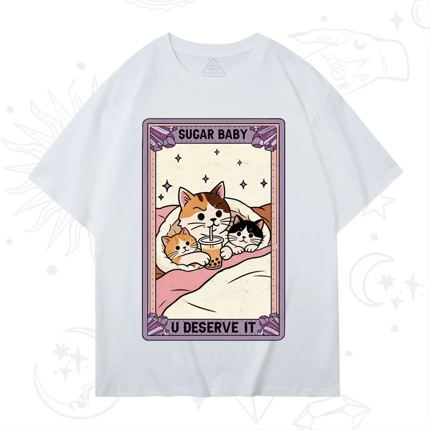 Purplehecate The Sugar Baby Cat Tarot T-Shirt