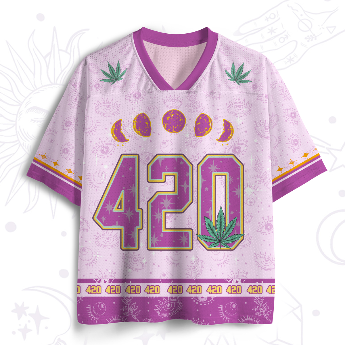 Purplehecate 420 Vibes Don’t Touch My Weed Mesh Jersey