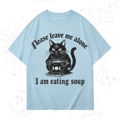 Purplehecate Magic Cat Eating Soup T-Shirt
