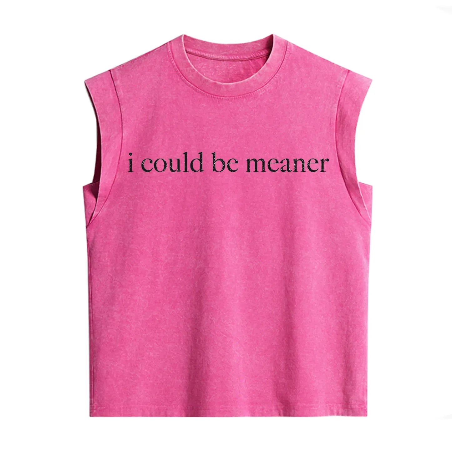 Purplehecate I Could Be Meaner Funny Sarcastic Vintage Washed Tank