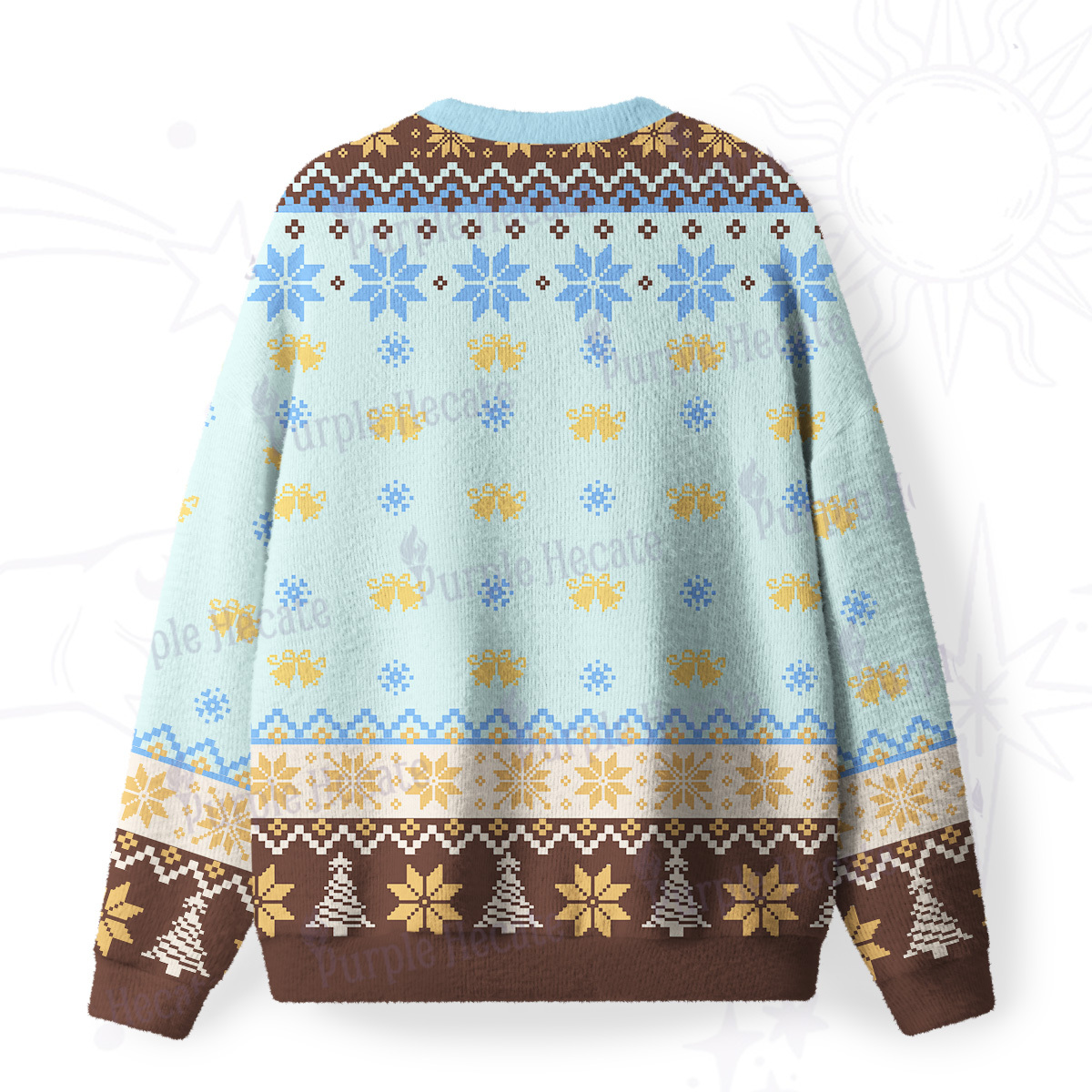 Purplehecate The Zero of Fucks Sacred Bloom Fuzzy Ugly Christmas Sweatshirt