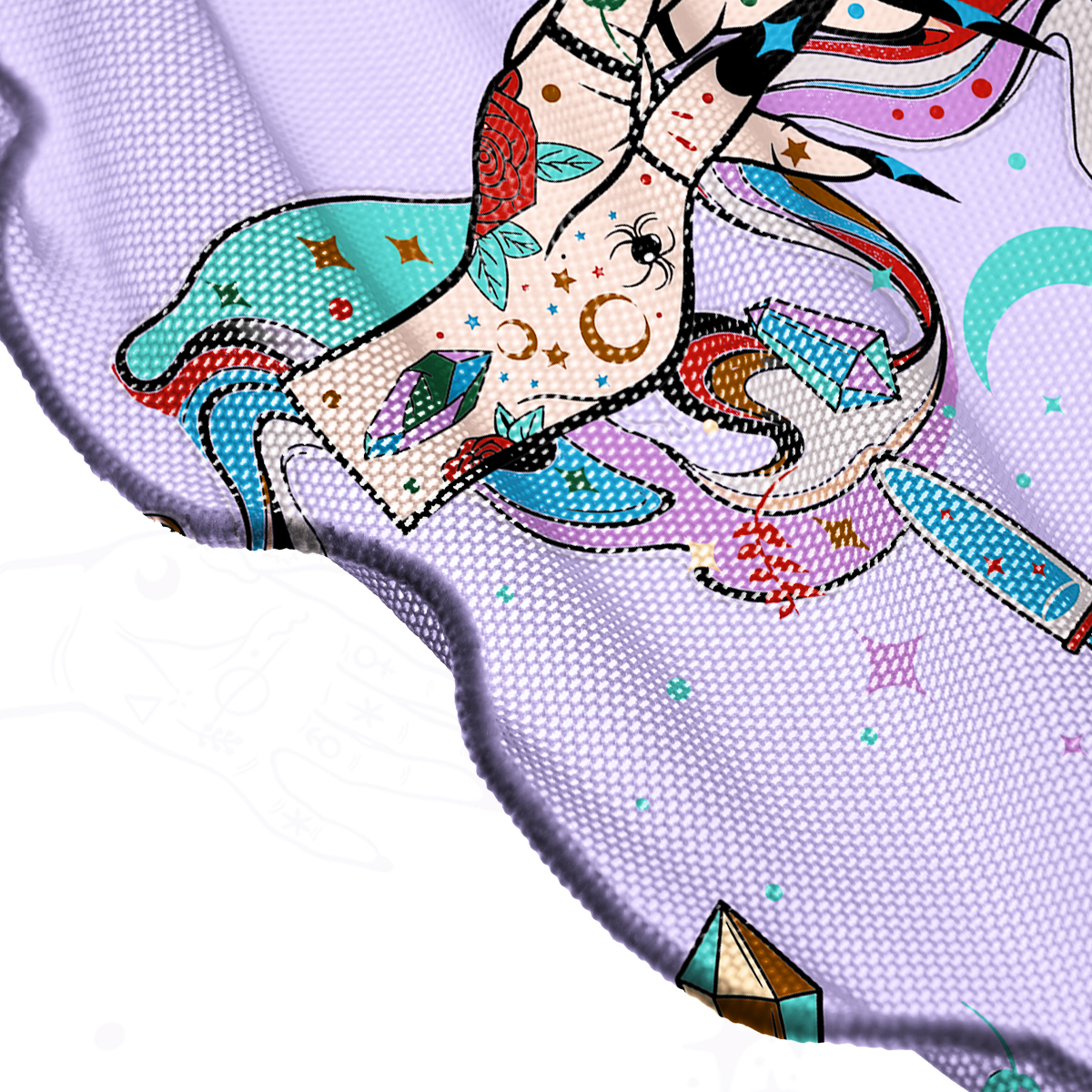 Purplehecate Astrological Secrets Mesh Cover Up Dress