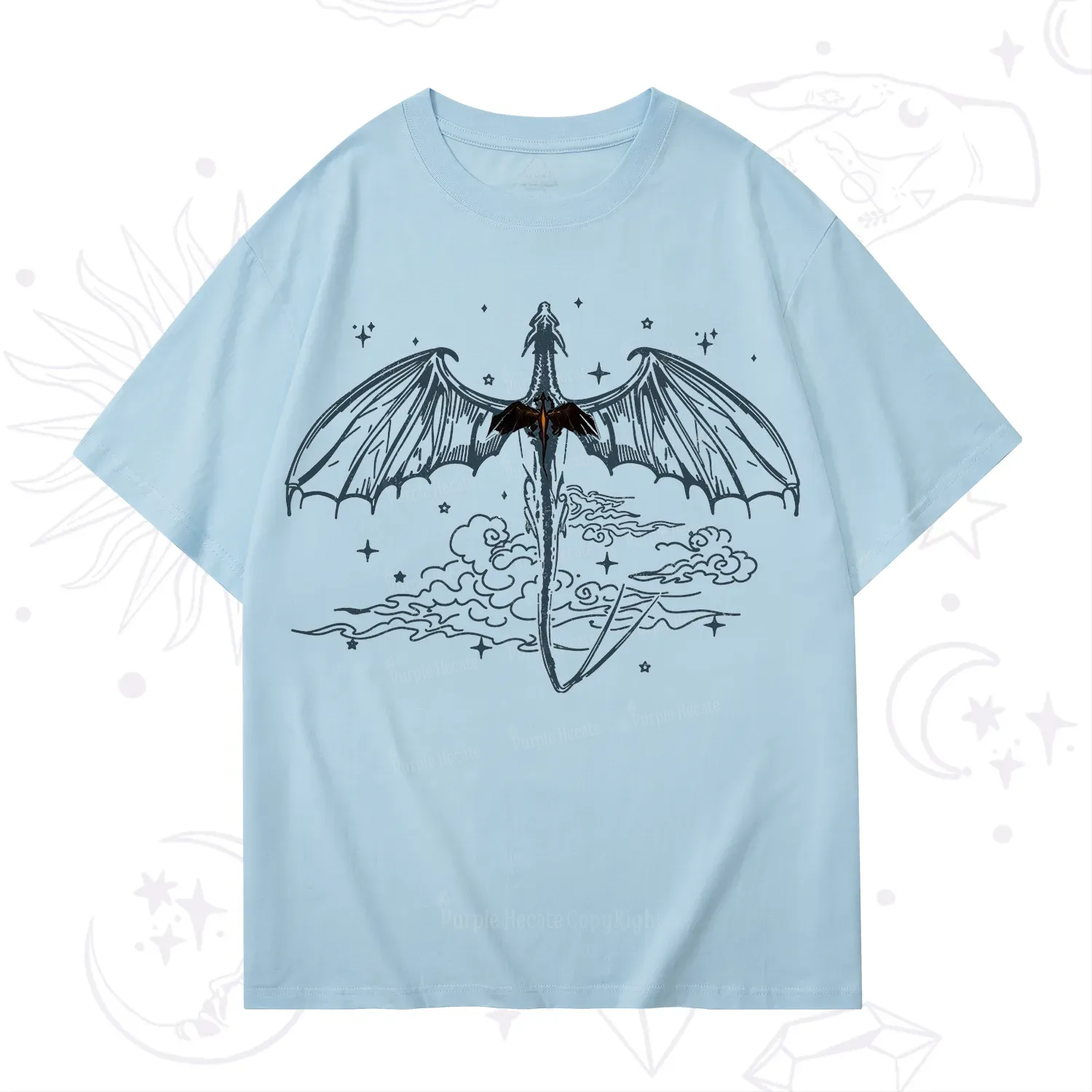 Purplehecate Dragon Rider Celestial Sword T-Shirt