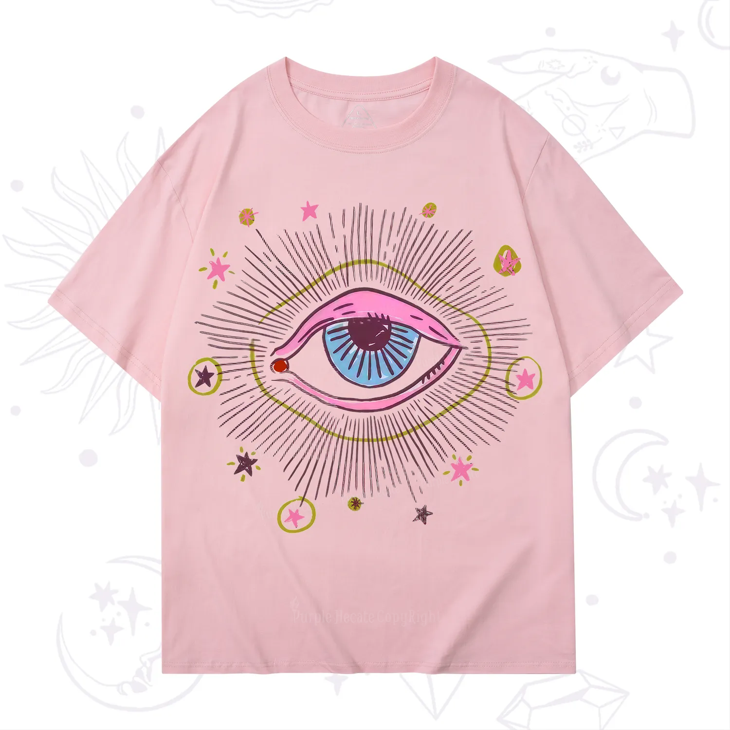 Purplehecate Mystic Gaze Evil Eye Protection T-Shirt