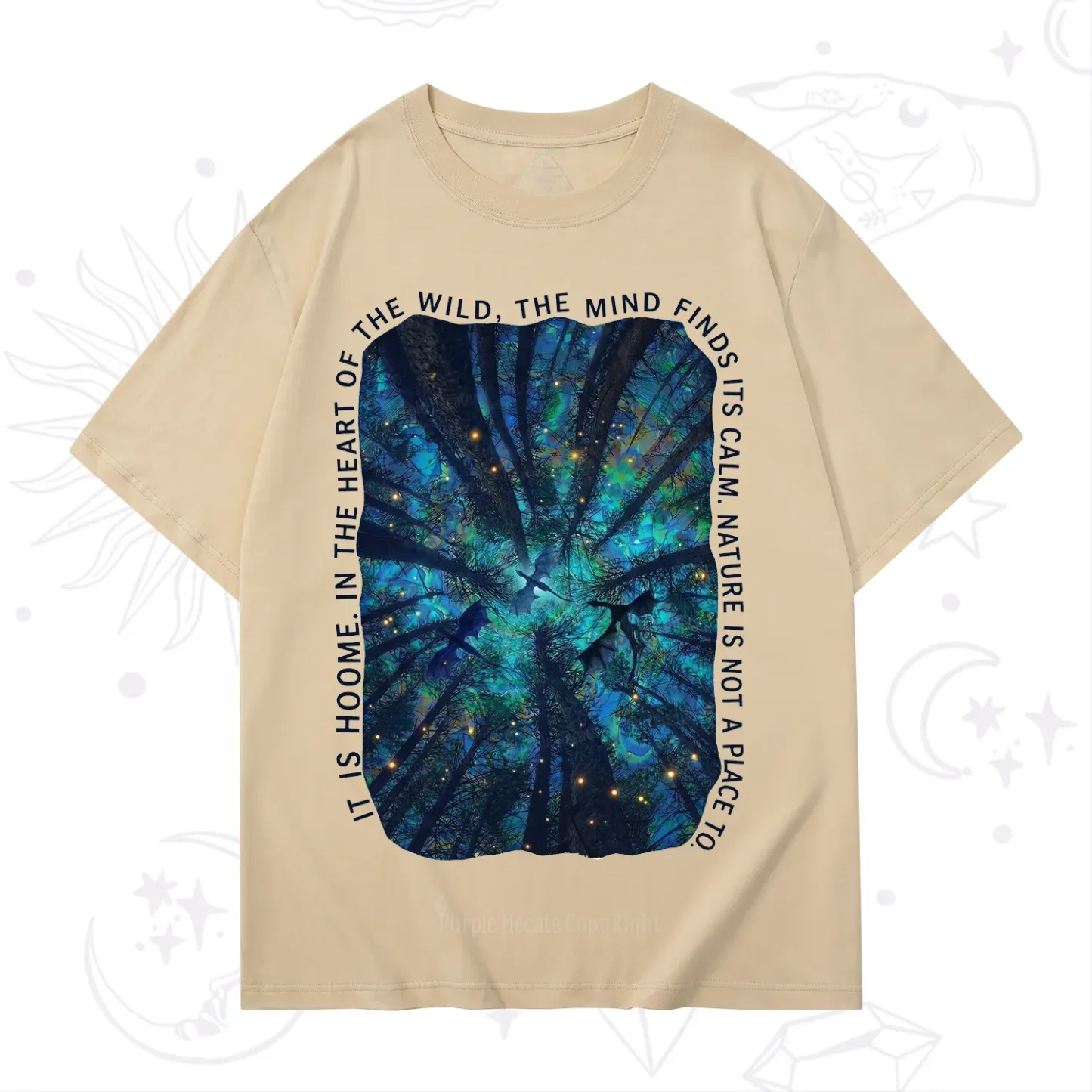 Purplehecate Forest Mindscape Night Sky T-Shirt