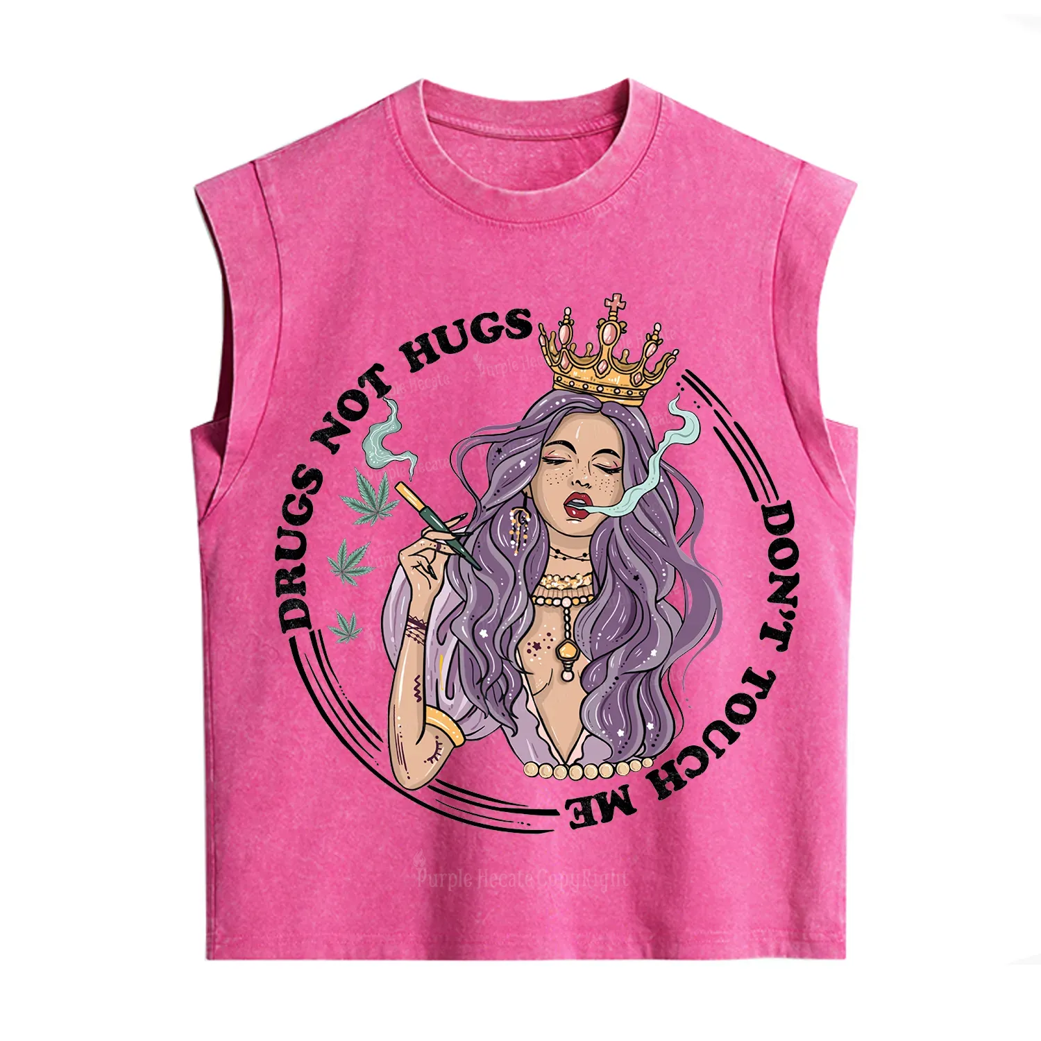 Purplehecate Weed Be Sarcastic Vintage Washed Tank